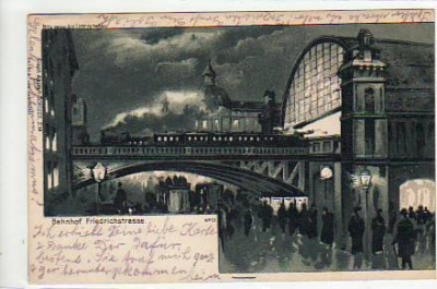 Berlin Mitte Bahnhof Friedrichstraße Mondschein 1901