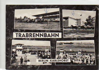 Berlin Karlshorst Trabrennbahn,Pferderennen 1963