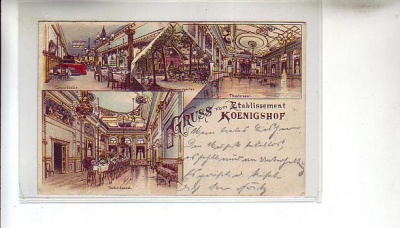 Berlin Mitte Etablissement Königshof Litho 1906