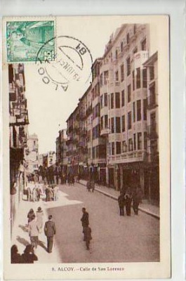 Alcoy Calle de San Lorenzo 1951  Spanien