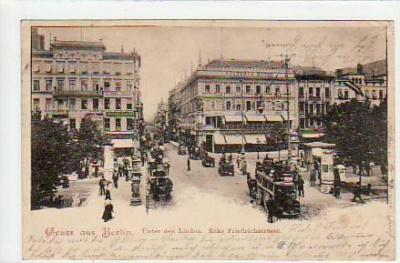 Berlin Mitte Unter den Linden Ecke Friedrichstraße 1903