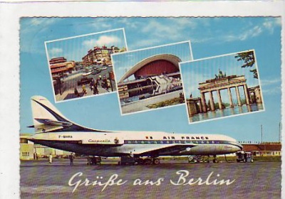 Berlin Tempelhof Flughafen Air France Flugzeug 1964