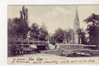 Bad Neuenahr Kirche und Ahrbrücke 1905