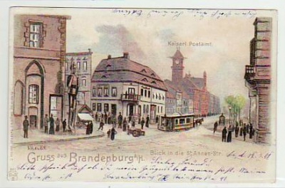 Brandenburg an der Havel St.Annen-Str.Litho 1901