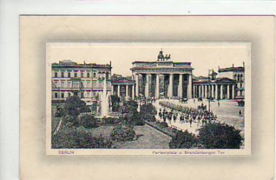 Berlin Mitte Brandenburger Tor Militärparade 1910