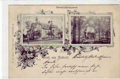 Berlin Rixdorf Vereinsbrauerei 1903