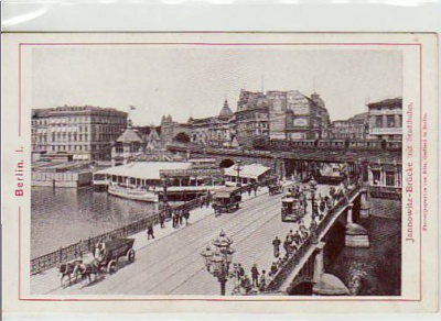 Berlin Mitte Jannowitzbrücke Original Foto ca 1900,Bahnhof