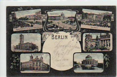 Berlin Mitte kleine Bilder AK 1905