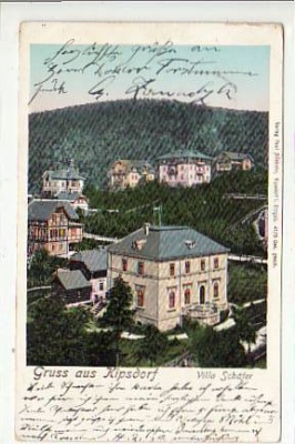 Kurort Kipsdorf Erzgebirge Villa Schäfer ca 1905