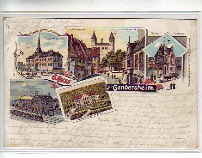 Gandersheim Litho Ansichtskarte von 1900