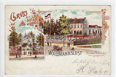 Berlin Reinickendorf Litho Waidmannslust 1899