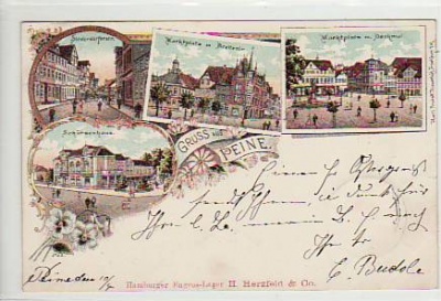Peine Litho Schützenhaus Stederdorferstr. ,Markt 1898