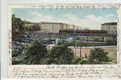Berlin Kreuzberg Hochbahn am Wassertor 1903