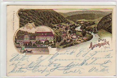 Altenbrak im Harz Litho mit Hotel 1903