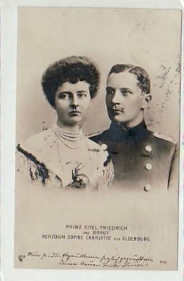 Adel Monarchie Prinz Eitel Friedrich von Preussen und Frau 1905
