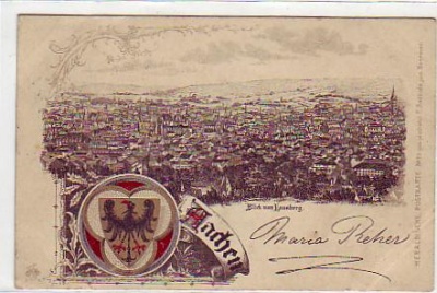 Aachen mit Wappen von 1900