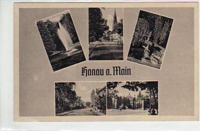 Hanau am Main kleine Bilder mit Strassen 1941
