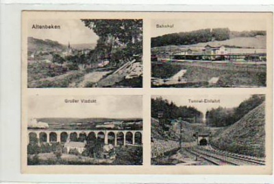 Altenbeken Bahnhof Viadukt Eisenbahn-Tunnel 1917