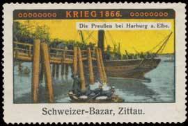 Die Preußen bei Harburg/Elbe Krieg 1866