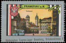 Rathaus Frankfurt/Main mit Straßenbahn