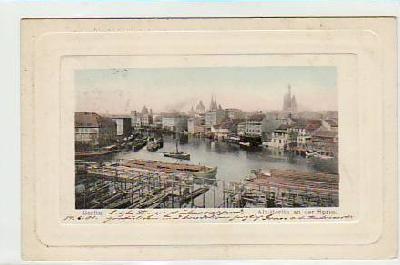 Alt-Berlin Frachtschiffe an der Spree evt Mitte 1901