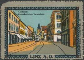 Landstraße mit Straßenbahn und Kaufmännischen Vereinshaus