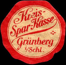 Kreis - Spar - Kasse Grünberg in Schlesien
