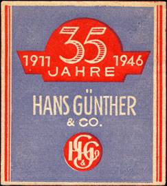 35 Jahre Hans Günther & Co.