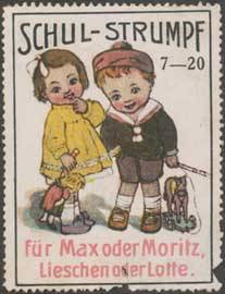 Schul-Strumpf für Max oder Moritz