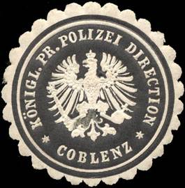 Königlich - Preussische Polizei Direction Coblenz