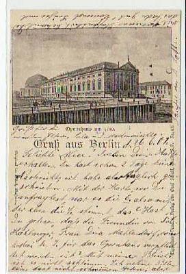Berlin Mitte Opernhaus 1780 AK von 1902
