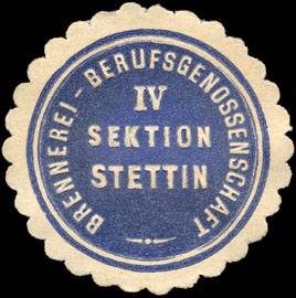 Brennerei - Berufsgenossenschaft - IV Sektion Stettin