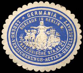 Germania - Lebens - Versicherungs - Actien - Gesellschaft - Bureaux in Berlin