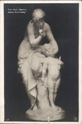 Amors Ermahnung, alte AK, 1900 gel.
