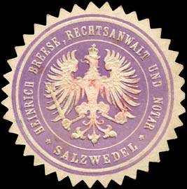 Heinrich Breese, Rechtsanwalt und Notar - Salzwedel