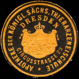 Apotheke der Königlich Sächsischen Thierarzeneischule - Dresden