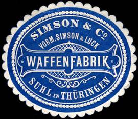 Simson & Co. Vormals Simson & Luck Waffenfabrik - Suhl in Thüringen