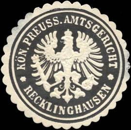 Königlich - Preussisches Amtsgericht Recklinghausen