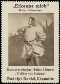 Kammersänger Heinrich Hensel in Walther von Stolzing (Richard Wagner)
