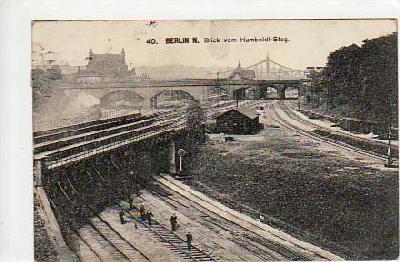 Berlin Wedding Eisenbahn-Linie Humboldt-Steg 1918