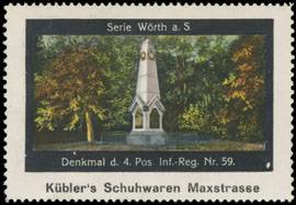Denkmal d. 4. Posenschen Infanterie Regiment Nr. 59 in Wörth a. S.