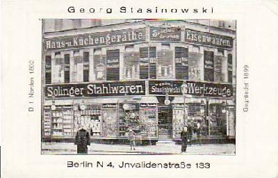Berlin Mitte Invalidenstraße Georg Stasinowski