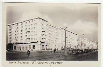 Berlin Friedrichshain Stalinallee Gaststätte Warschau 1955