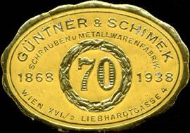 70 Jahre Güntner & Schimek Schrauben und Metallwarenfabrik