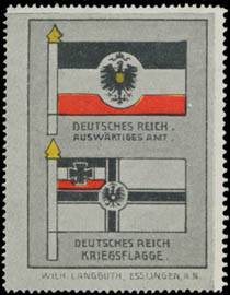 Deutsches Reich Auswärtiges Amt Flagge