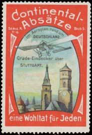 Grade-Eindecker über Stuttgart