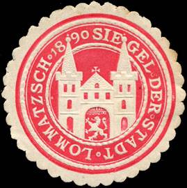 Siegel der Stadt Lommatzsch 1890