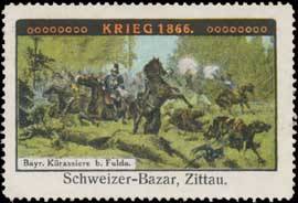 Bayerische Kürassiere bei Fulda im Krieg 1866