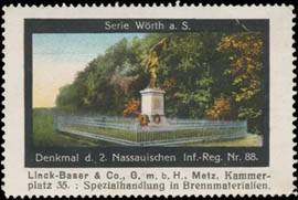 Denkmal des 2. Nassauischen Infanterie-Regiments Nr. 88 in Wörth