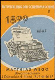 1899 Adler 7 Schreibmaschine